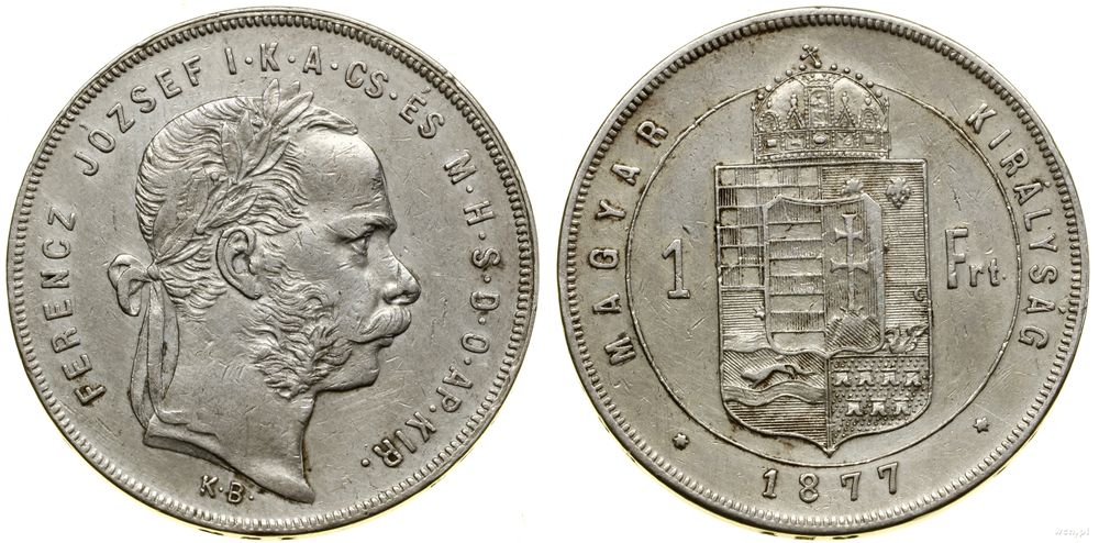 Węgry, 1 forint, 1877 KB