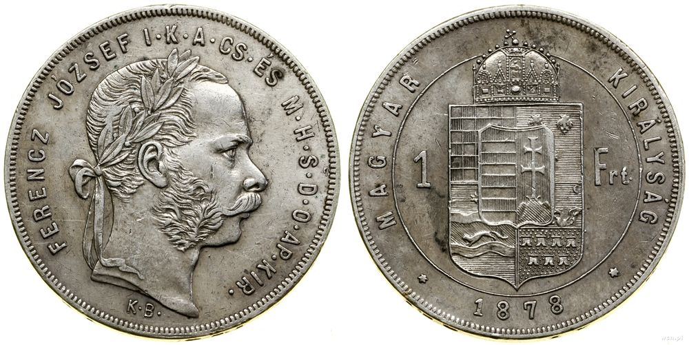 Węgry, 1 forint, 1878 KB