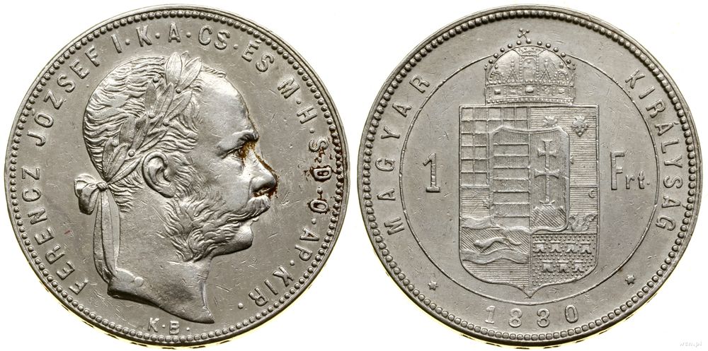 Węgry, 1 forint, 1880 KB