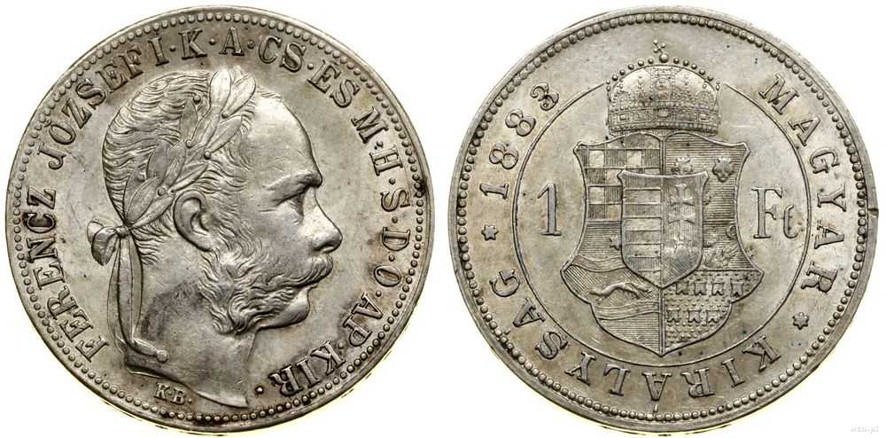 Węgry, 1 forint, 1883 KB