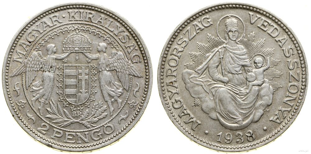 Węgry, 2 pengo, 1938 BP