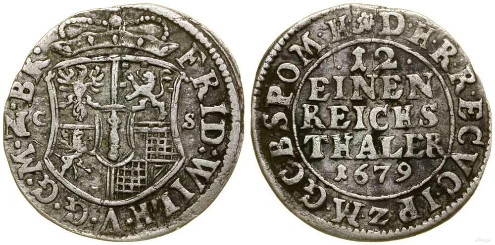 Niemcy, 1/12 talara, 1679 CS