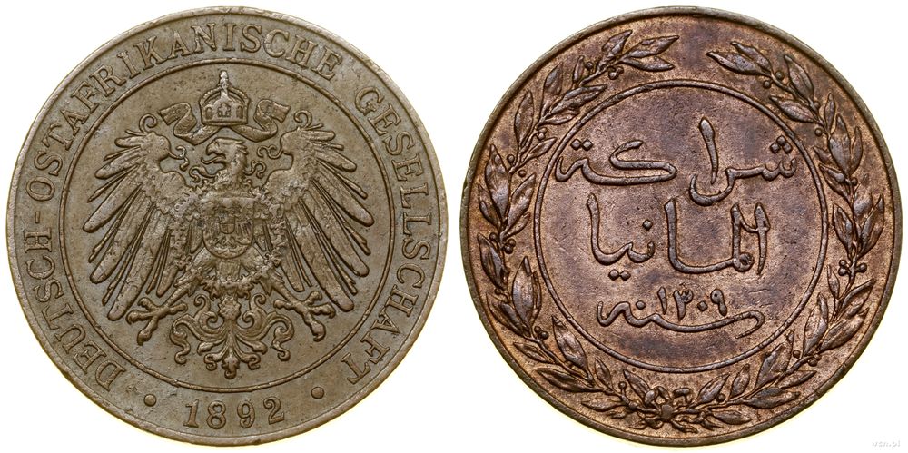 Niemcy, 1 pesa, 1892 (AH 1309)