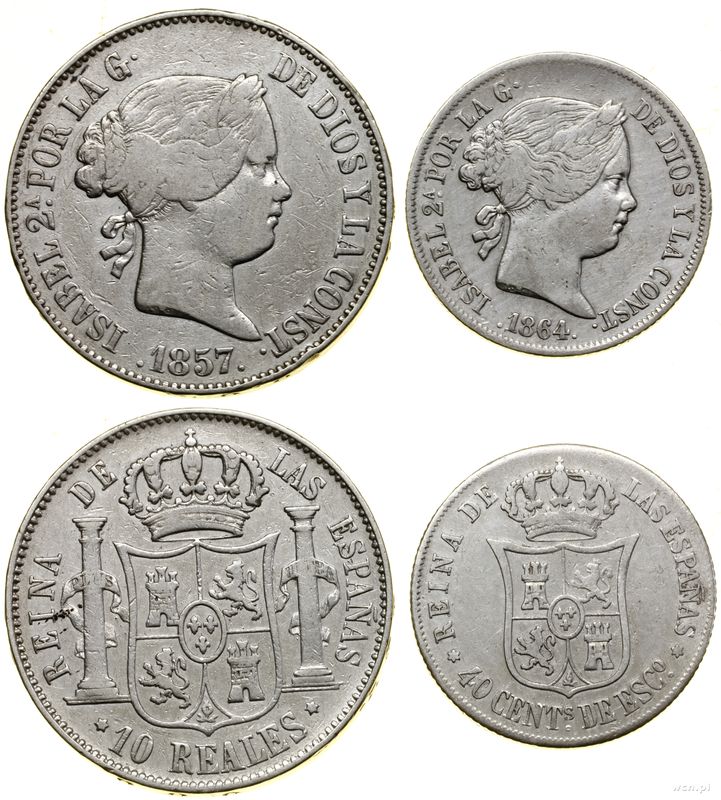 Hiszpania, zestaw 2 monet