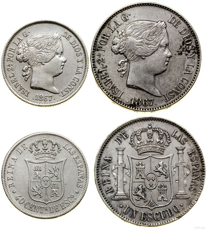 Hiszpania, zestaw 2 monet