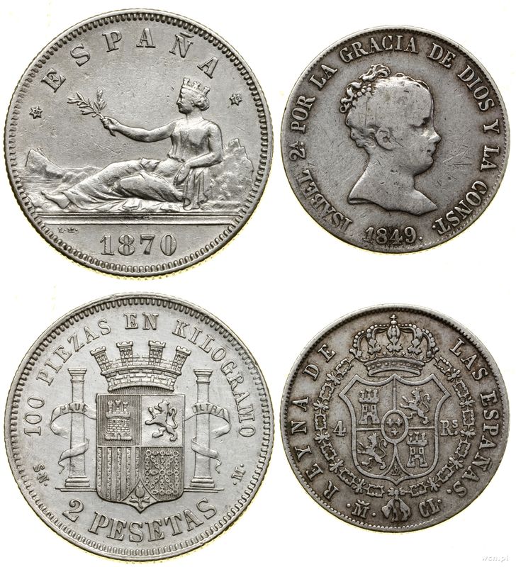 Hiszpania, zestaw 2 monet