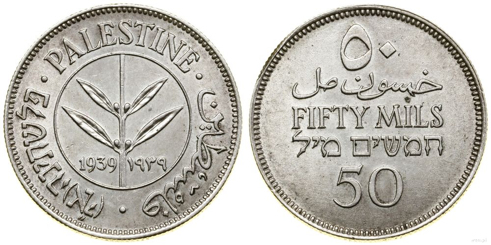 Palestyna, 50 milsów, 1939