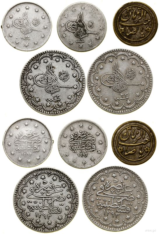 Turcja, zestaw 5 monet
