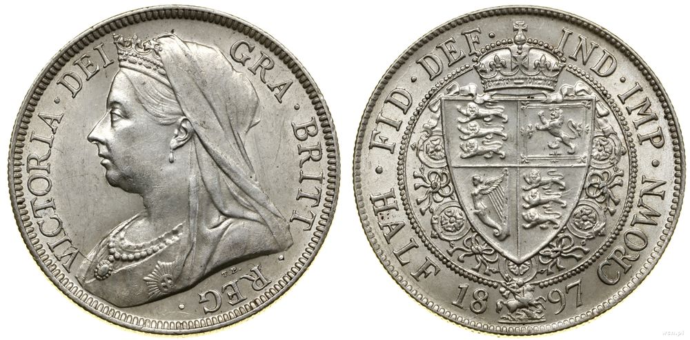 Wielka Brytania, 1/2 korony, 1897
