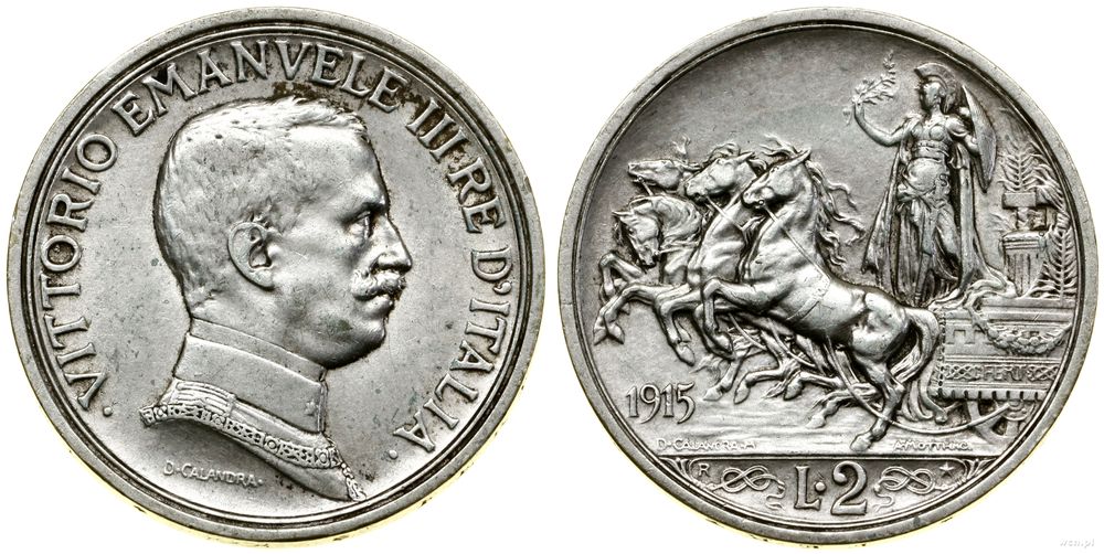 Włochy, 2 liry, 1915 R