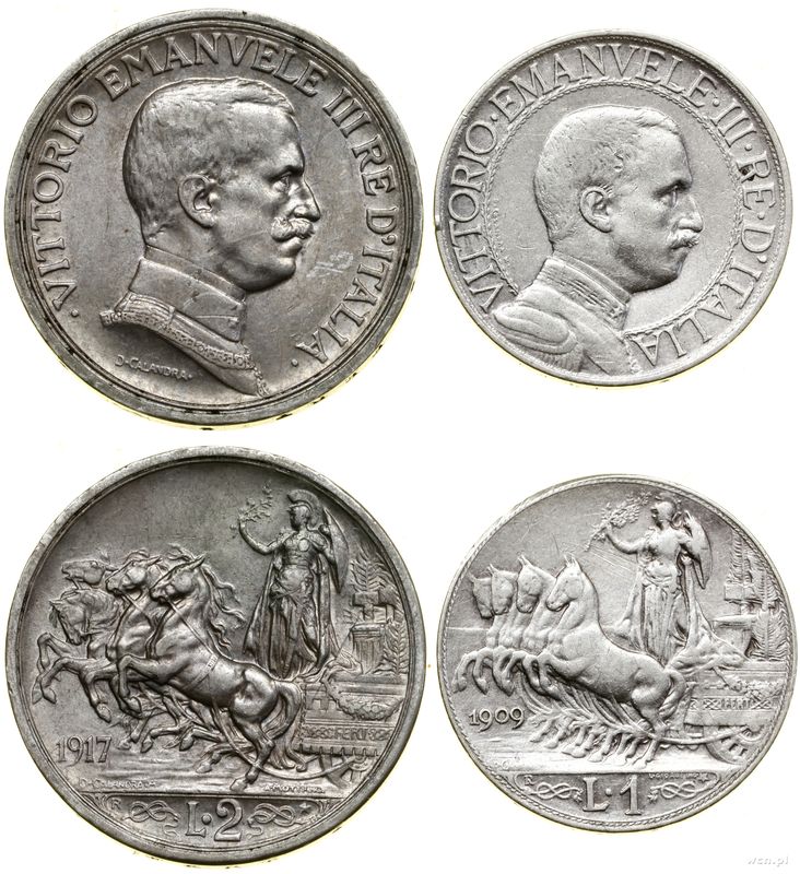 Włochy, zestaw 2 monet