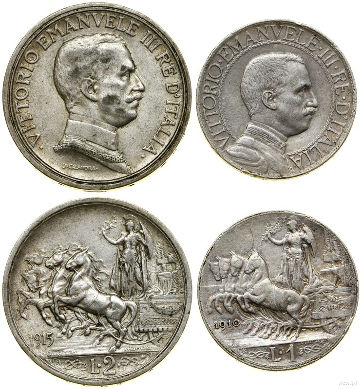 Włochy, zestaw 2 monet