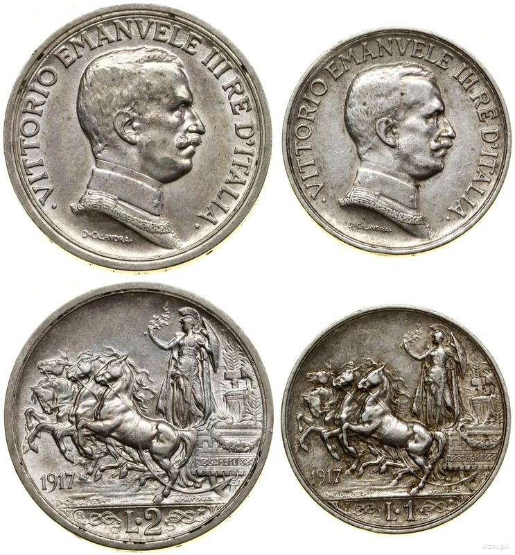 Włochy, zestaw 2 monet