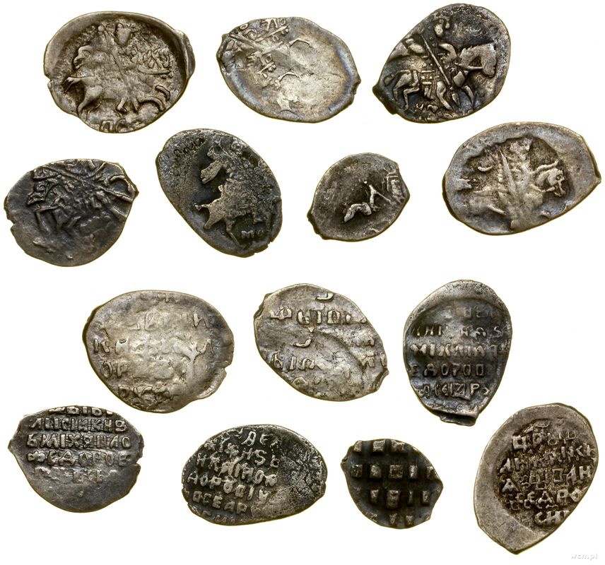 Rosja, zestaw: 7 x kopiejka (różni władcy)