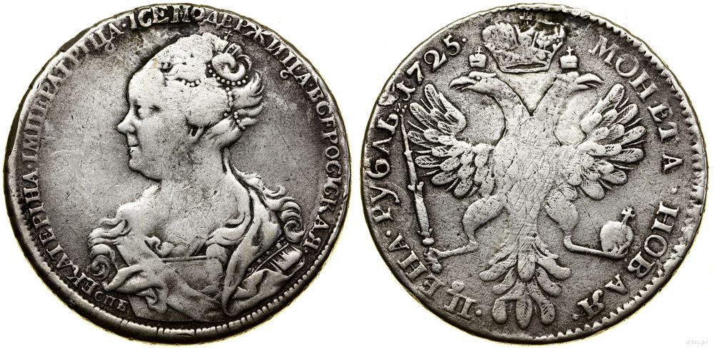 Rosja, rubel, 1725