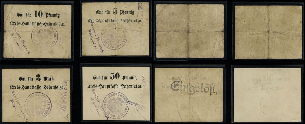 Wielkopolska, zestaw 4 banknotów, 1914