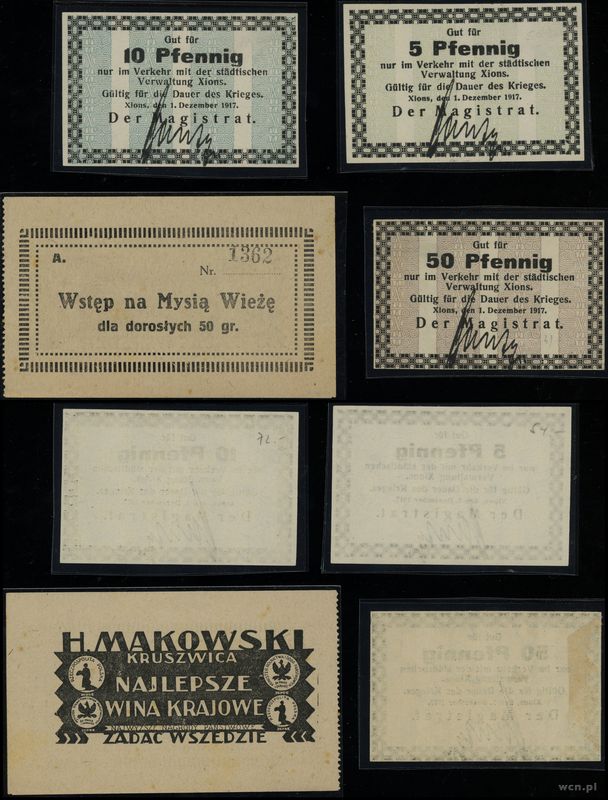 Wielkopolska, zestaw 4 banknotów, 1917