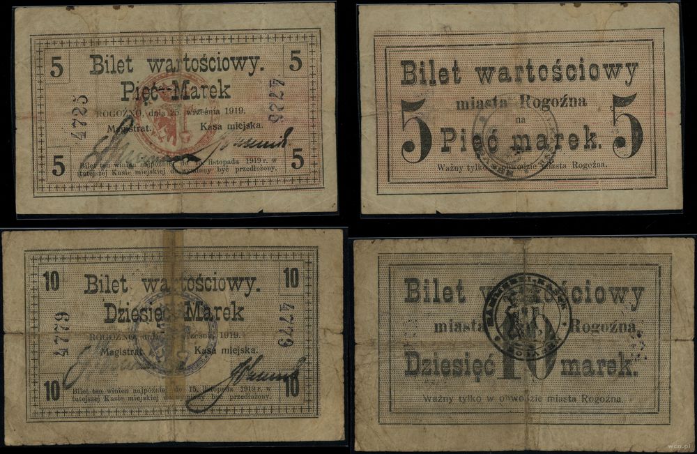 Wielkopolska, zestaw 2 banknotów, 25.09.1919