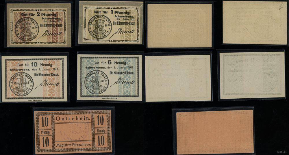 Wielkopolska, zestaw 5 banknotów, 1917