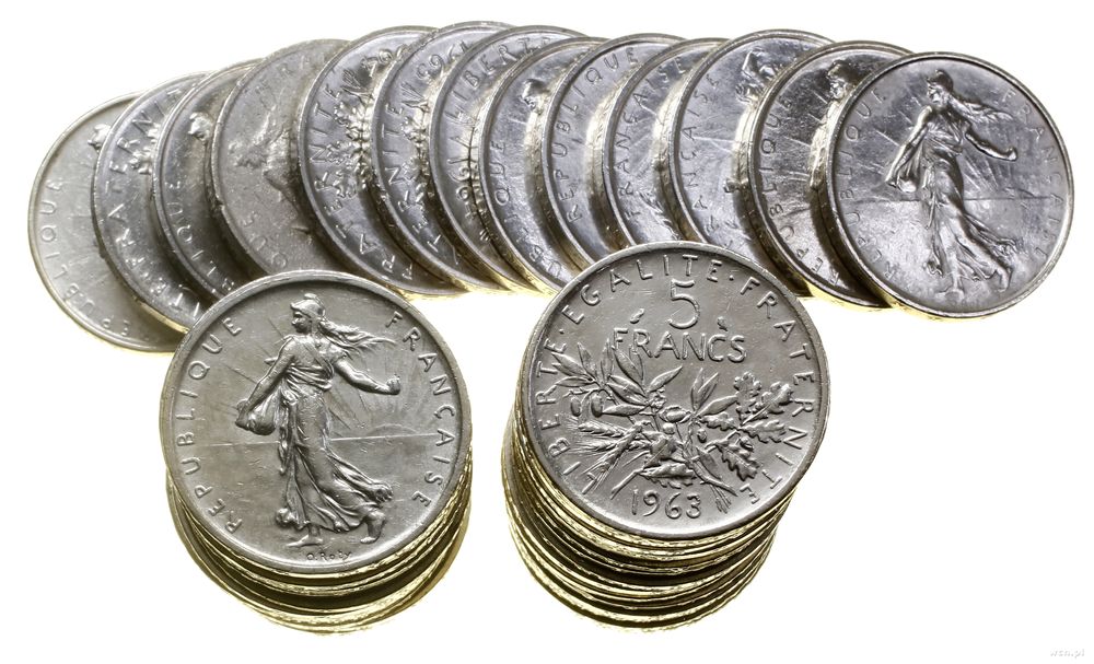 Francja, lot 50 x 5 franków, 1960–1966