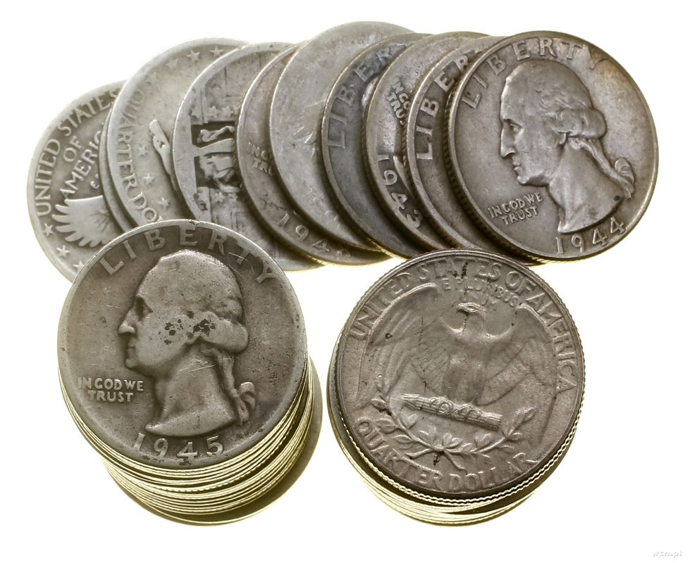 Stany Zjednoczone Ameryki (USA), lot 50 x  25 centów