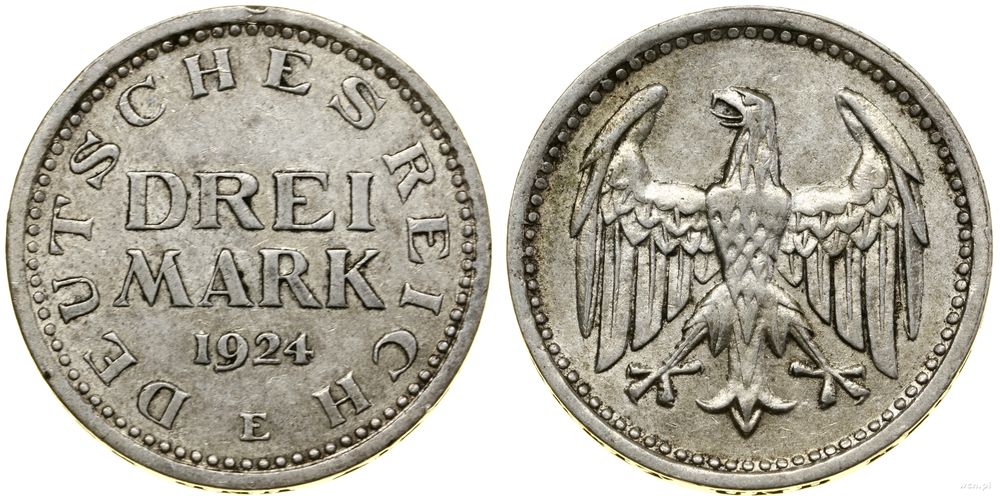 Niemcy, 3 marki, 1924 E
