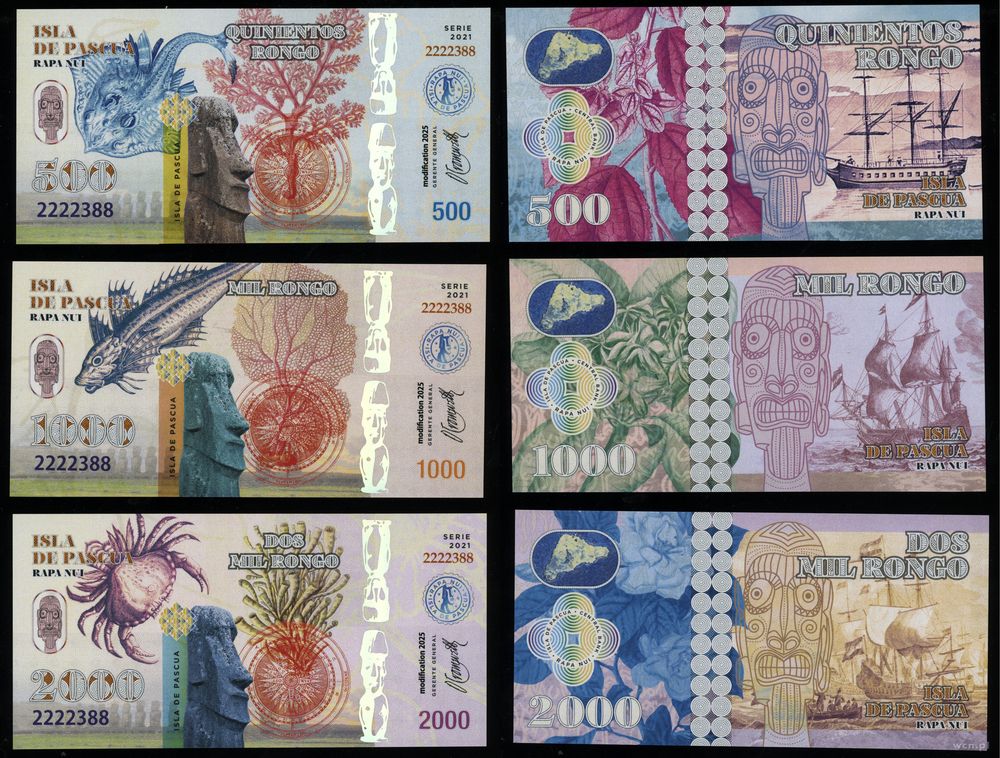 Chile, zestaw 6 banknotów kolekcjonerskich