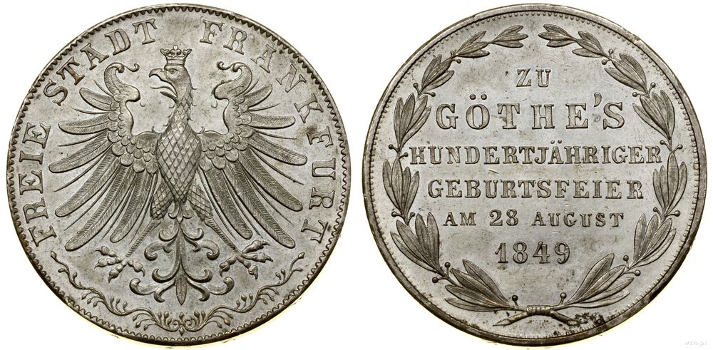 Niemcy, 2 guldeny (Doppelgulden), 1849