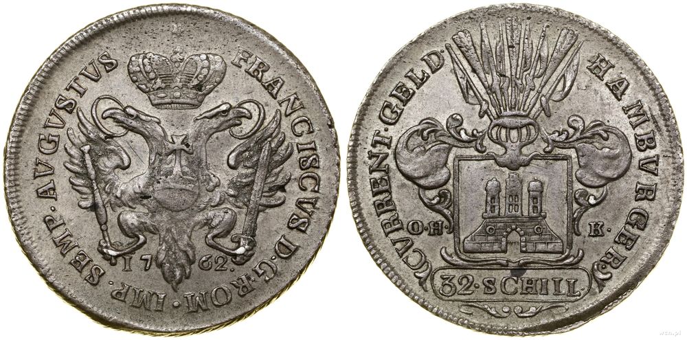 Niemcy, 32 szylingi, 1762 OHK