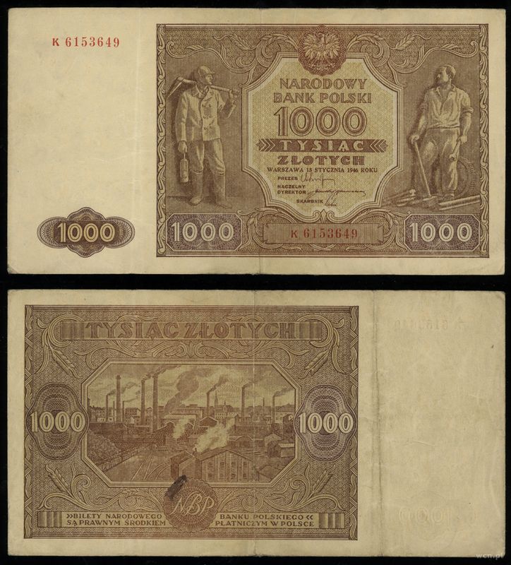 Polska, 1.000 złotych, 15.01.1946