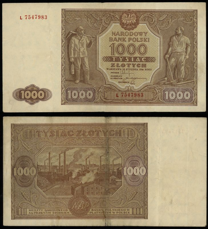 Polska, 1.000 złotych, 15.01.1946