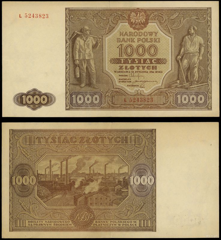 Polska, 1.000 złotych, 15.01.1946