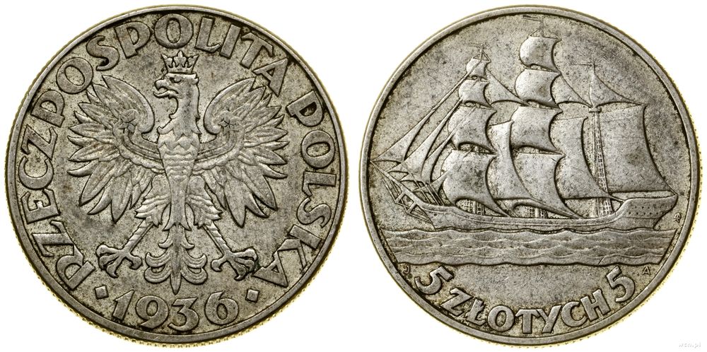 Polska, 5 złotych, 1936