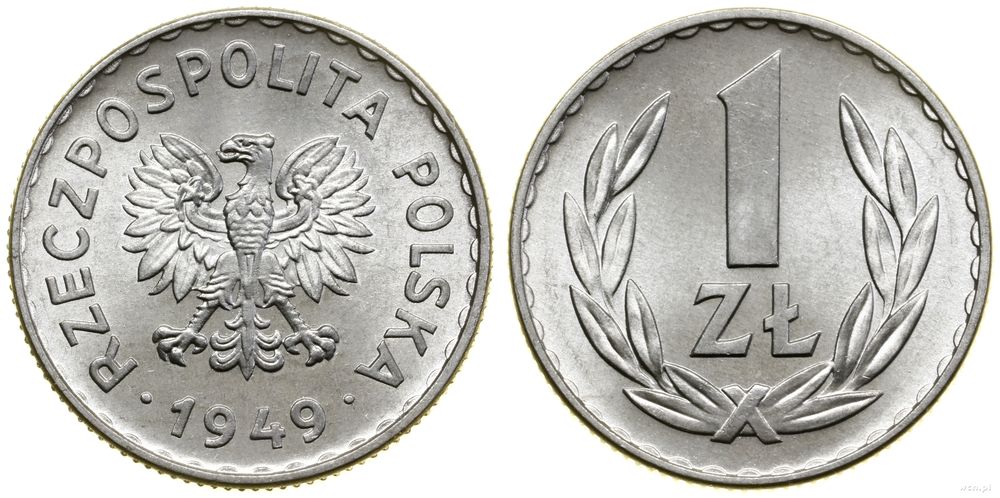 Polska, 1 złoty, 1949
