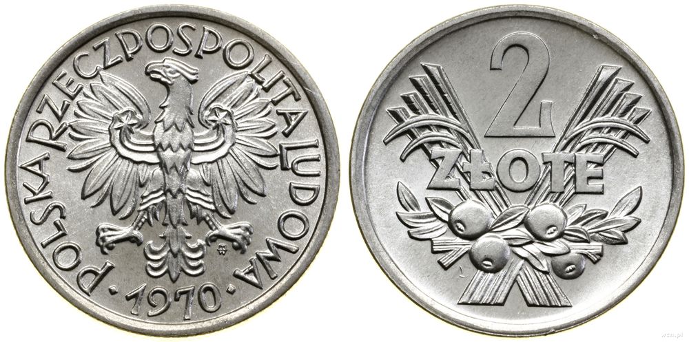 Polska, 2 złote, 1970