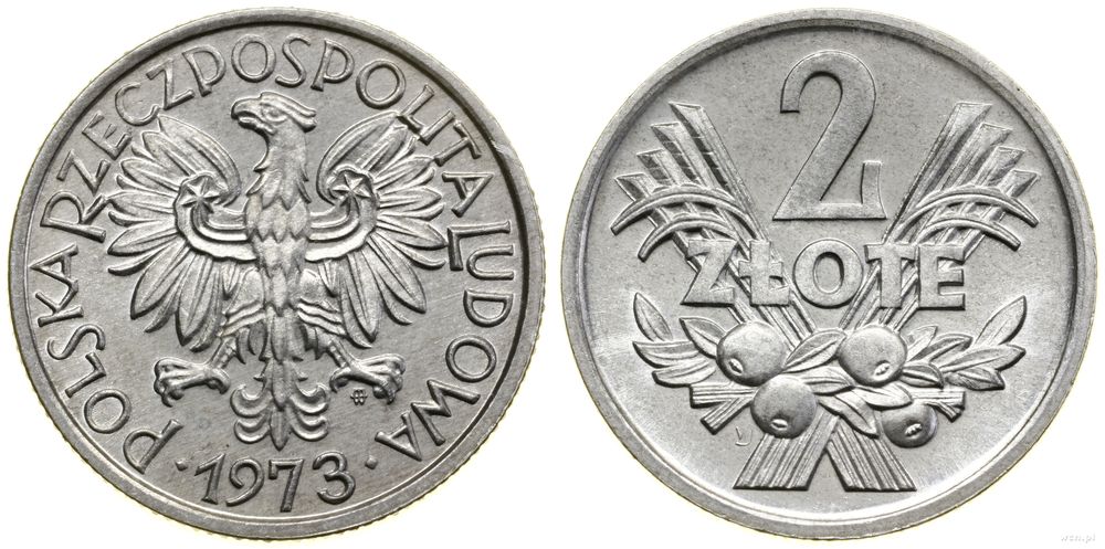 Polska, 2 złote, 1973