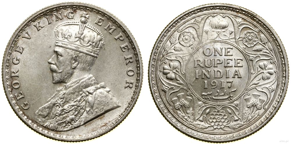Indie, rupia, 1917
