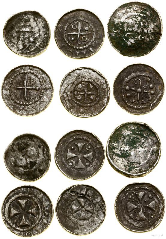 Niemcy, zestaw 6 x denar krzyżowy, X/XI w.