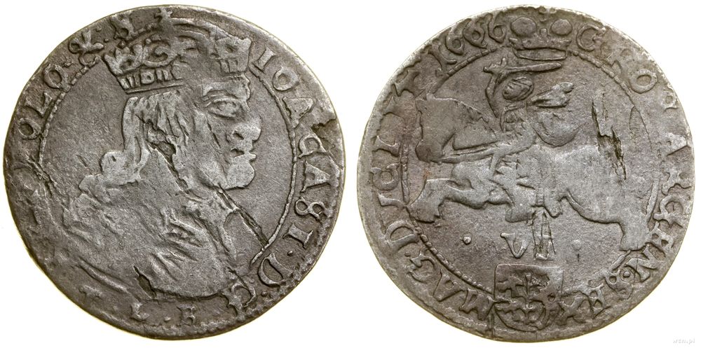 Polska, szóstak, 1666 TLB