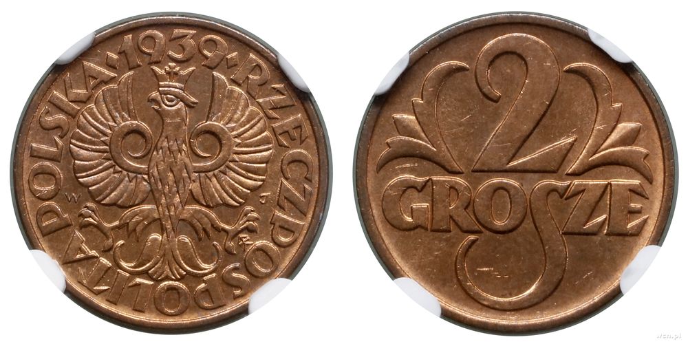 Polska, 2 grosze, 1939