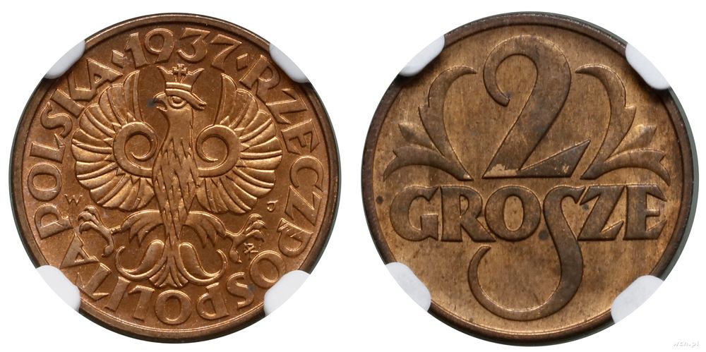 Polska, 2 grosze, 1937