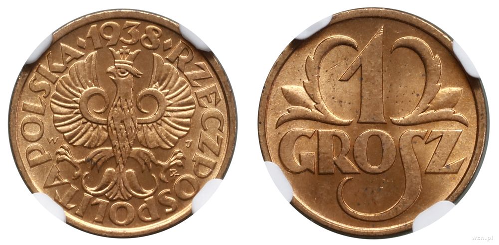 Polska, 1 grosz, 1938