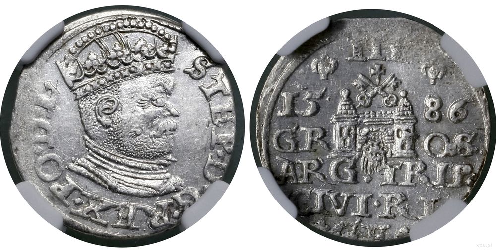 Polska, trojak, 1586