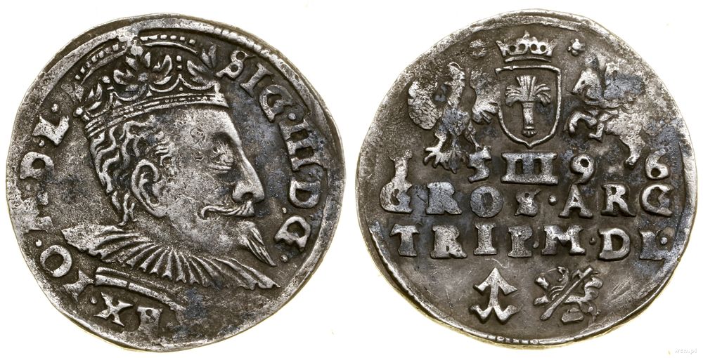Polska, trojak, 1596