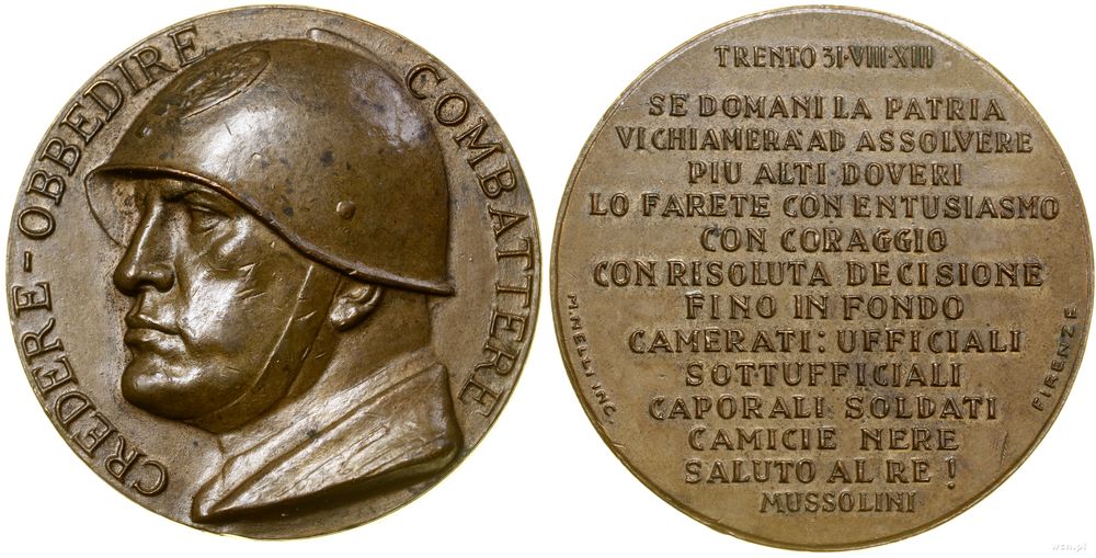 Włochy, medal pamiątkowy, 1935