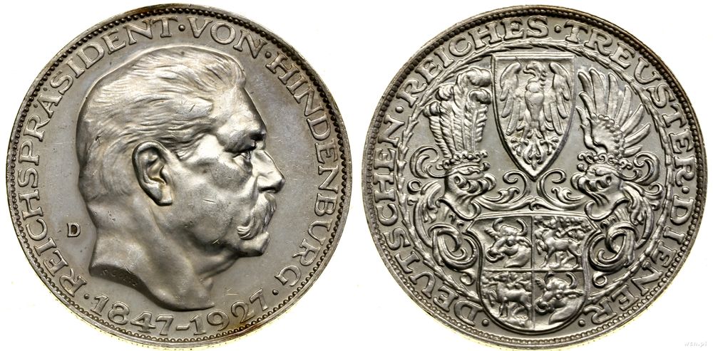 Niemcy, 80. urodziny Paula von Hindenburga, 1927 D