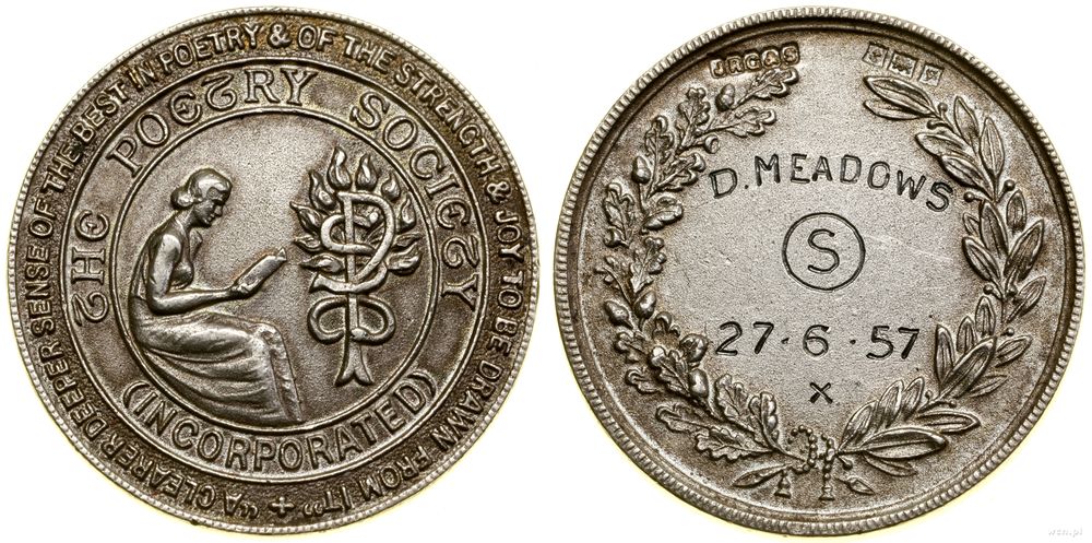 Wielka Brytania, żeton nagrodowy, 1958