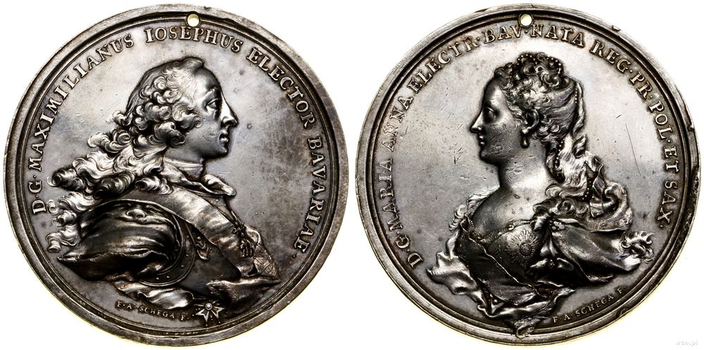 Polska, Ślub Maksymiliana III Józefa Wittelsbacha z córką króla Augusta III Marią Anną, bez daty (1763)