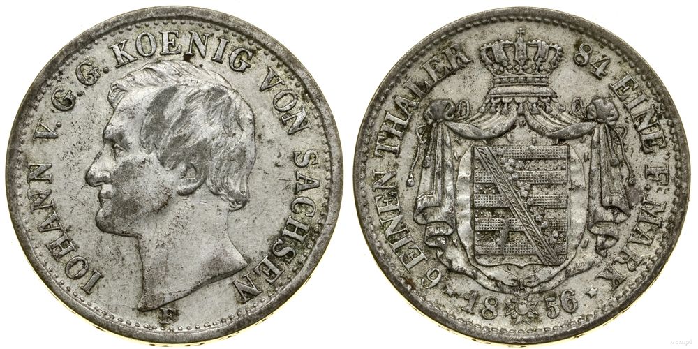 Niemcy, 1/6 talara, 1856 F