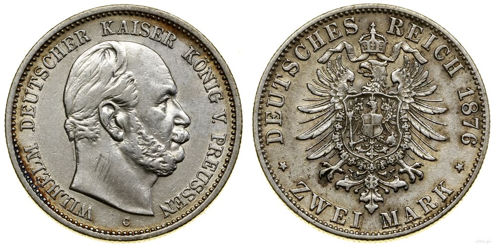 Niemcy, 2 marki, 1876 C